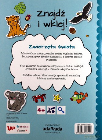 Znajdź i wklej! Zwierzęta świata [KSIĄŻKA]