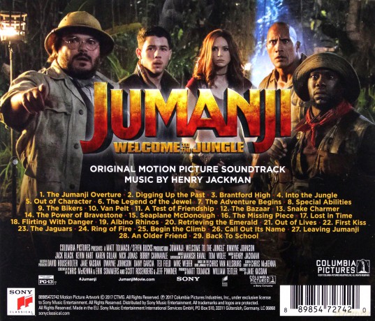 Jumanji: Welcome to the Jungle soundtrack (Henry Jackman) [CD]