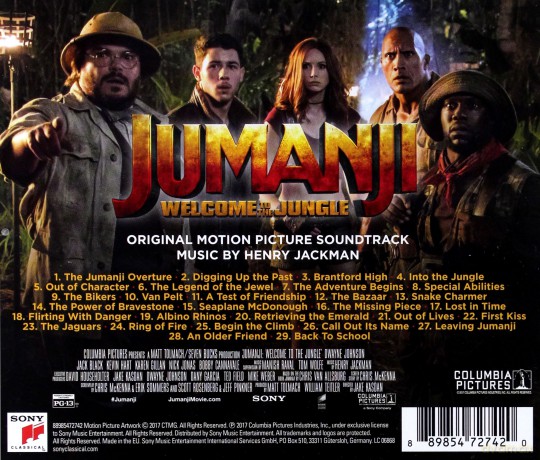 Jumanji: Welcome to the Jungle soundtrack (Henry Jackman) [CD]