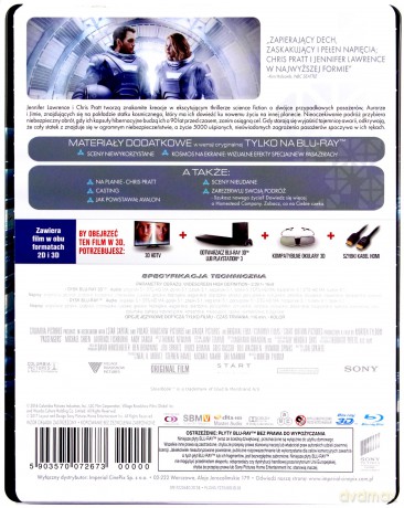 Pasażerowie (steelbook) [Blu-Ray 3D]+[Blu-Ray]