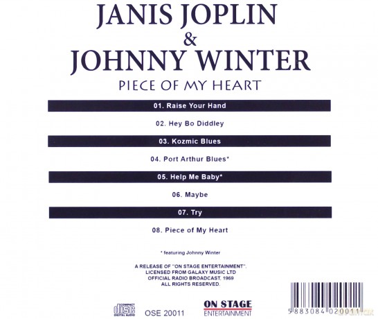 Janis Joplin & Johnny Winter: Piece Of My Heart [CD]