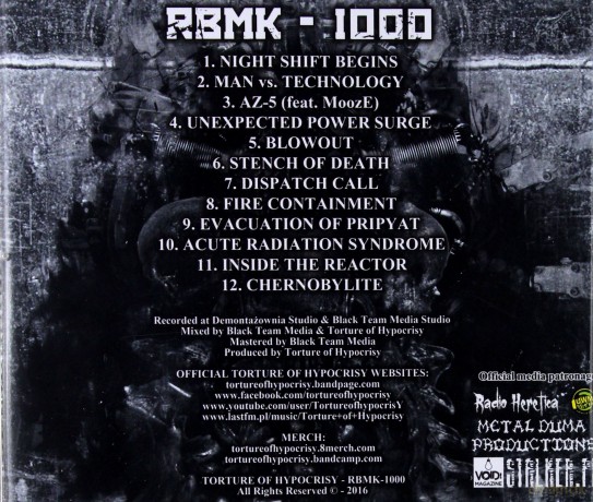 Torture Of Hypocrisy: Rbmk-1000 [CD]