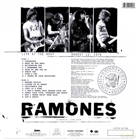 The Ramones: Live At The Roxy 08/12/1976 [Winyl]