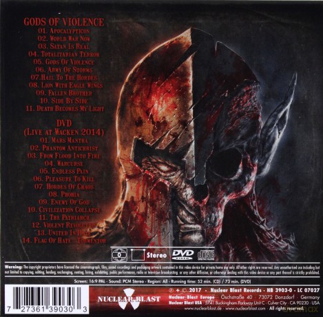 Kreator: Gods Of Violence [CD]+[DVD]