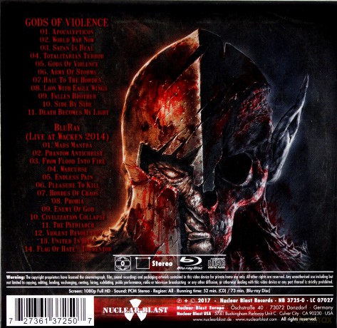 Kreator: Gods Of Violence [CD]+[BLU-RAY]