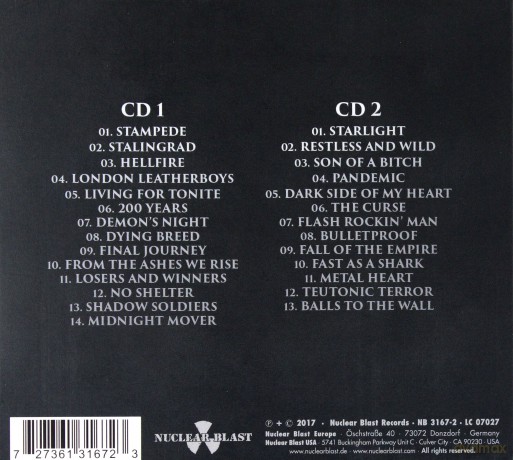 Accept: Restless And Live [2CD]