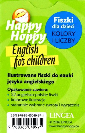 Happy Hoppy fiszki dla dzieci - angielski. Kolory i liczby [KSIĄŻKA]