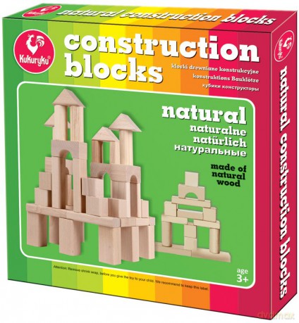 Klocki drewniane. Konstrukcyjne naturalne [KLOCKI]