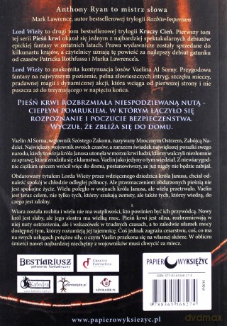 Lord wieży kruczy cień (Tom 2) - Anthony Ryan [KSIĄŻKA]