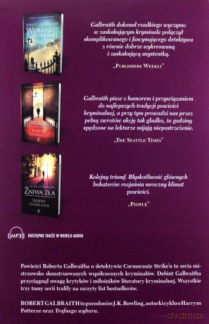 Pakiet Galbraith wołanie kukułki / Jedwabnik / Żniwa zła - Robert Galbraith [KSIĄŻKA]