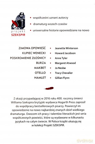 Pakiet Projekt Szekspir - Jeanette Winterson [KSIĄŻKA]