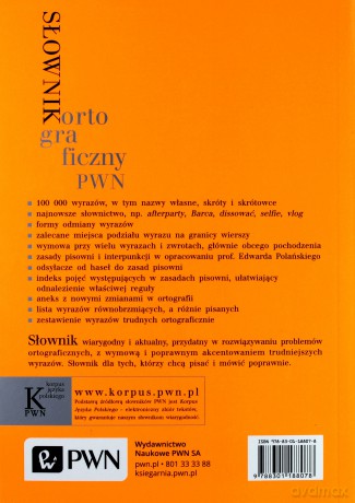 Słownik ortograficzny PWN z wymową - Lidia Drabik [KSIĄŻKA]