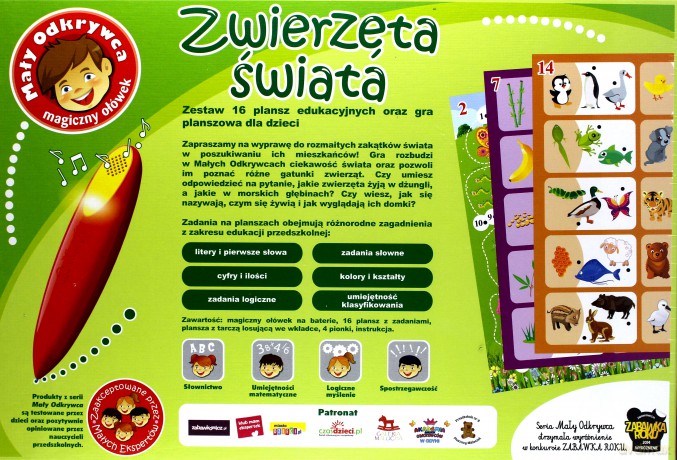 TREFL Mały odkrywca, Zwierzęta Świata (01359) [GRA]