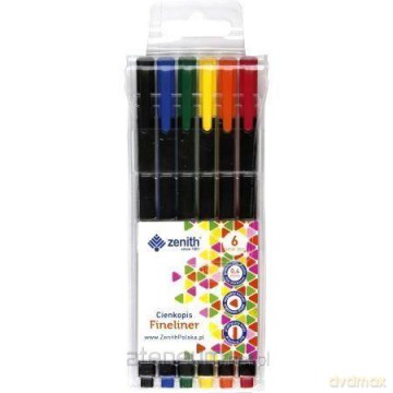 Cienkopis 6 kolorów w etui