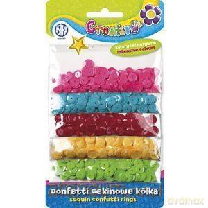 Confetti cekiny kółka 5 kolorów