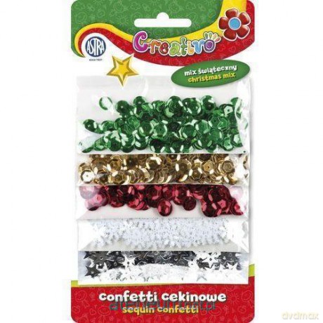 Confetti cekiny mix świąteczny