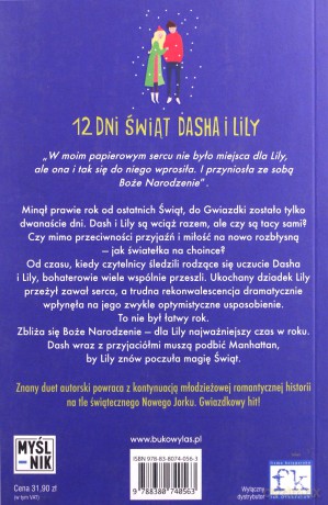 Dwanaście dni świąt Dasha i Lily - David Levithan, Rachel Cohn [KSIĄŻKA]