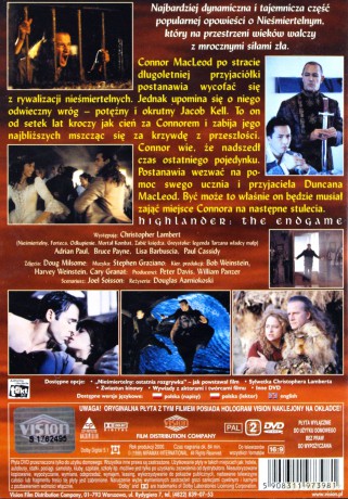 Nieśmiertelny. Ostatnia rozgrywka [DVD]