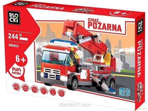 Klocki Blocki Straż Pożarna Wóz z podnośnikiem [KLOCKI]