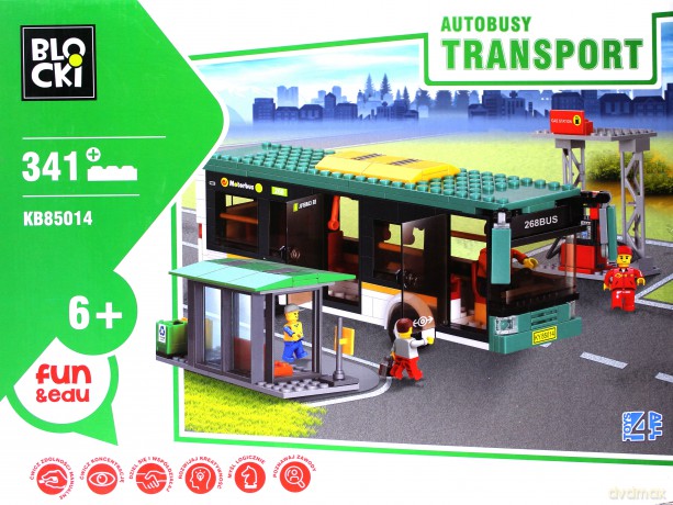 Klocki Blocki Transport Autobus Przystanek+Stacja [KLOCKI]