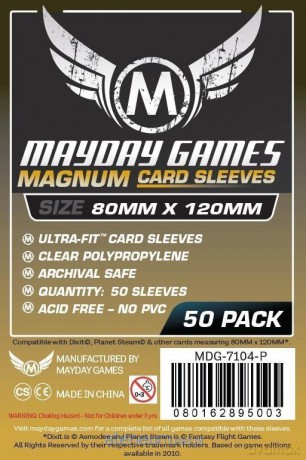 Koszulki Magnum Gold 120x80 czarne (50 szt) [GRA]