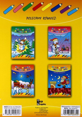 Malowanka z naklejkami. Zima na wesoło [KSIĄŻKA]