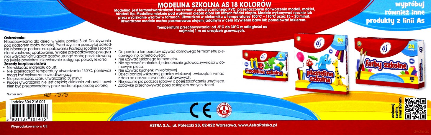 Modelina Szkolna 18 kolorów