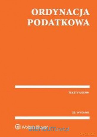 Ordynacja podatkowa w.22 15.01.2016 [KSIĄŻKA]
