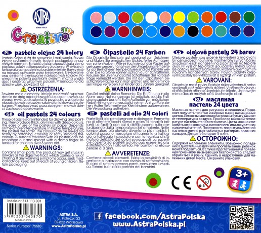 Pastele olejne Creativo 24 kolory