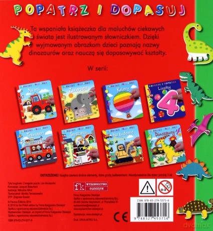 Popatrz i dopasuj. Dinozaury [KSIĄŻKA]