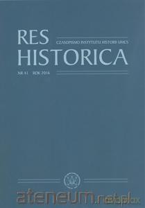 Res Historica (Tom 41) - Dariusz Słapek [KSIĄŻKA]
