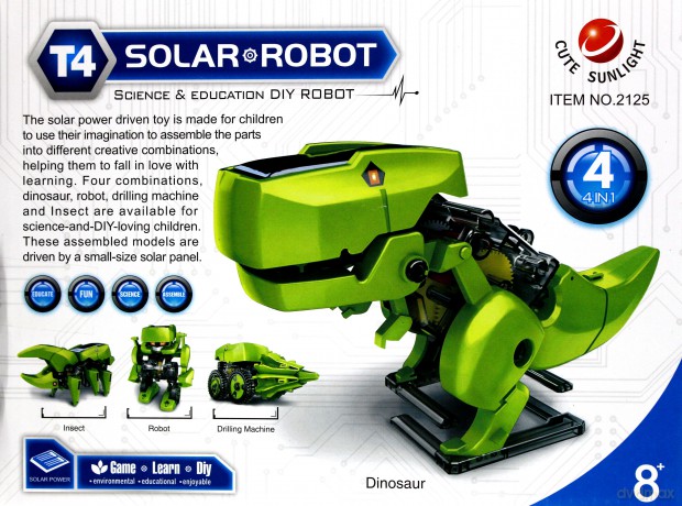 Robot Solarny 4 w 1 Dinozaur