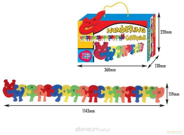RUSSEL Puzzle numerowane - Gąsienica [PUZZLE]