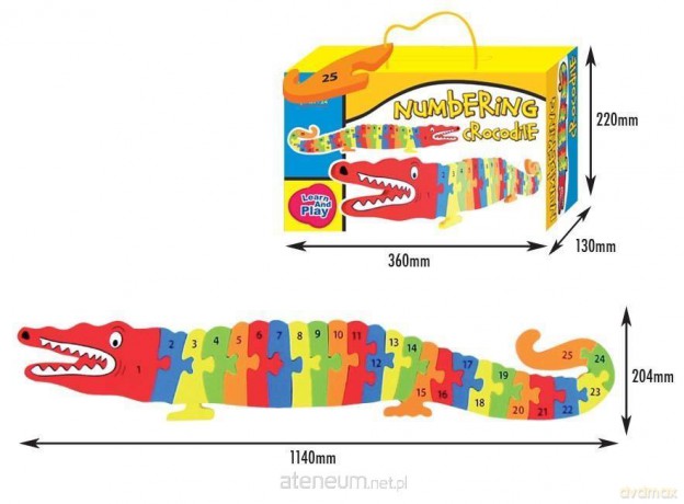 RUSSEL Puzzle numerowane - Korkodyl [PUZZLE]