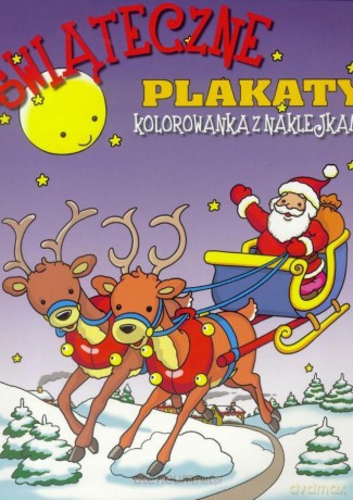Świąteczne plakaty - Mikołaj w saniach [KSIĄŻKA]