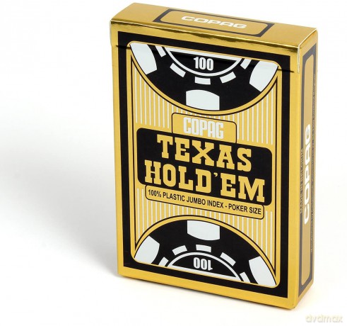Texas Hold'em 100% plastic jumbo - czarny [GRA]