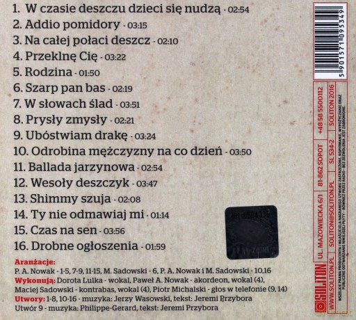 W czasie deszczu dzieci się nudzą [CD]