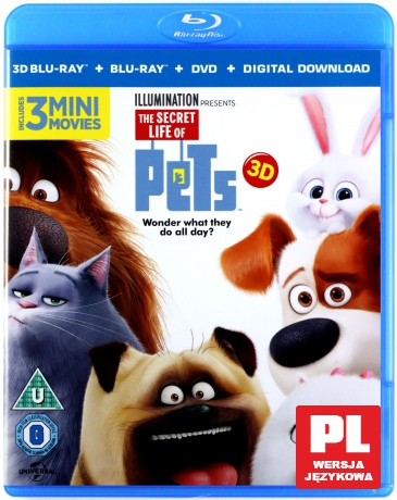 The Secret Life Of Pets (Sekretne Życie Zwierzaków Domowych) [Blu-Ray 3D]+[Blu-Ray]+[DVD]