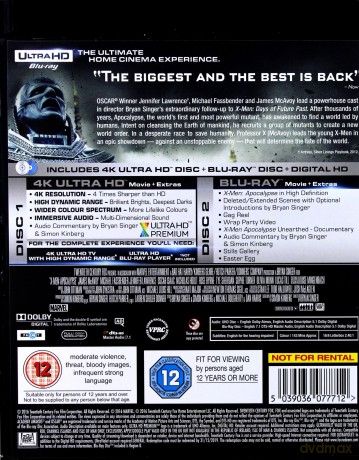 X-Men: Apocalypse [Blu-Ray 4K]+[Blu-Ray]