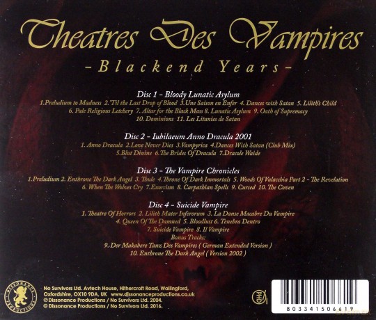 Theatres Des Vampires: Blackend Years [4CD]