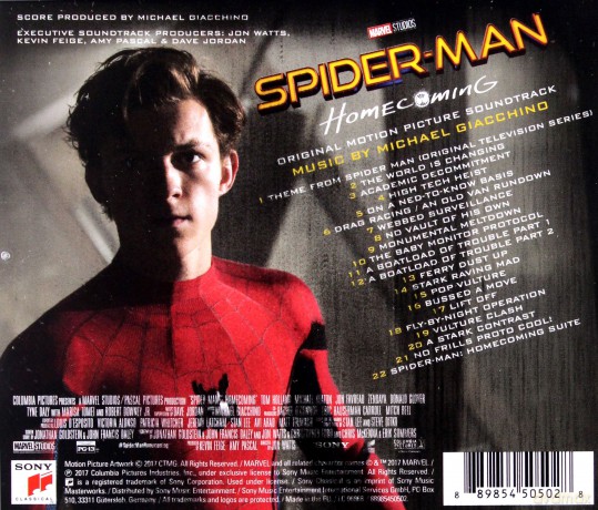 Spider-Man: Homecoming soundtrack (Michael Giacchino) [CD]