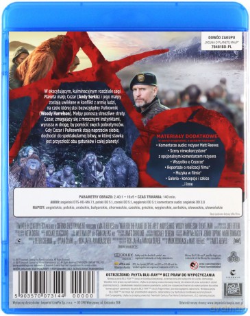 Wojna o planetę małp [Blu-Ray]