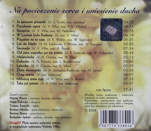Violetta Villas: Na Pocieszenie Serca I Uniesienie Ducha [CD]