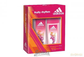 Adidas Zestaw prezentowy Fruity Rhythm (dezodorant spray 150 ml + dezodorant naturalny spray 75 ml)