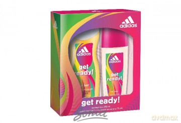 Adidas Zestaw prezentowy Get Ready for Her (dezodorant naturalny spray 75 ml + żel pod prysznic 250 ml)