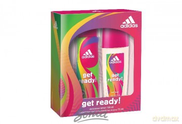 Adidas Zestaw prezentowy Get Ready for Her (dezodorant spray 150 ml + dezodorant naturalny spray 75 ml)