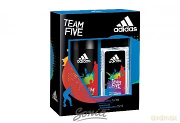 Adidas Zestaw prezentowy Team Five (dezodorant spray 150 ml + dezodorant naturalny spray 75 ml)
