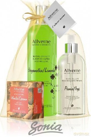 Allverne Nature's Essences Zestaw prezentowy Bergamotka-Peonia (eliksir 500 ml + mydło 300 ml + mydło kostka 100 g)