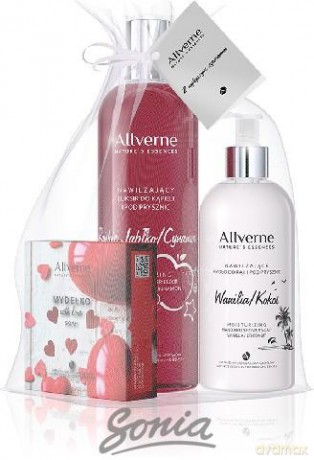 Allverne Nature's Essences Zestaw prezentowy Jabłko-Wanilia (eliksir 500 ml + mydło 300 ml + mydło kostka 80 g)