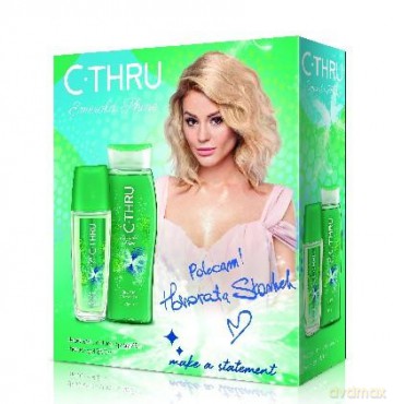 C-THRU Zestaw prezentowy Emerald Shine (Deo naturalny spray 75 ml + Żel pod prysznic 250 ml)